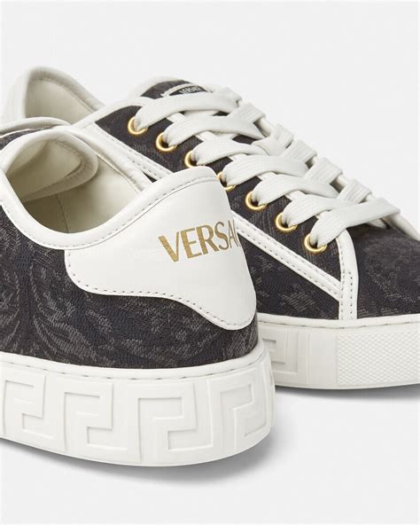 black versace sneakers women|barocco high top greca sneakers.